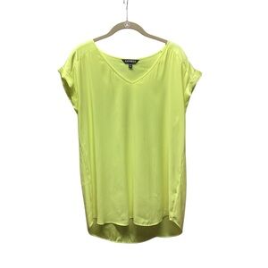Express lightweight polyester blouse. Size Medium. Neon yellow